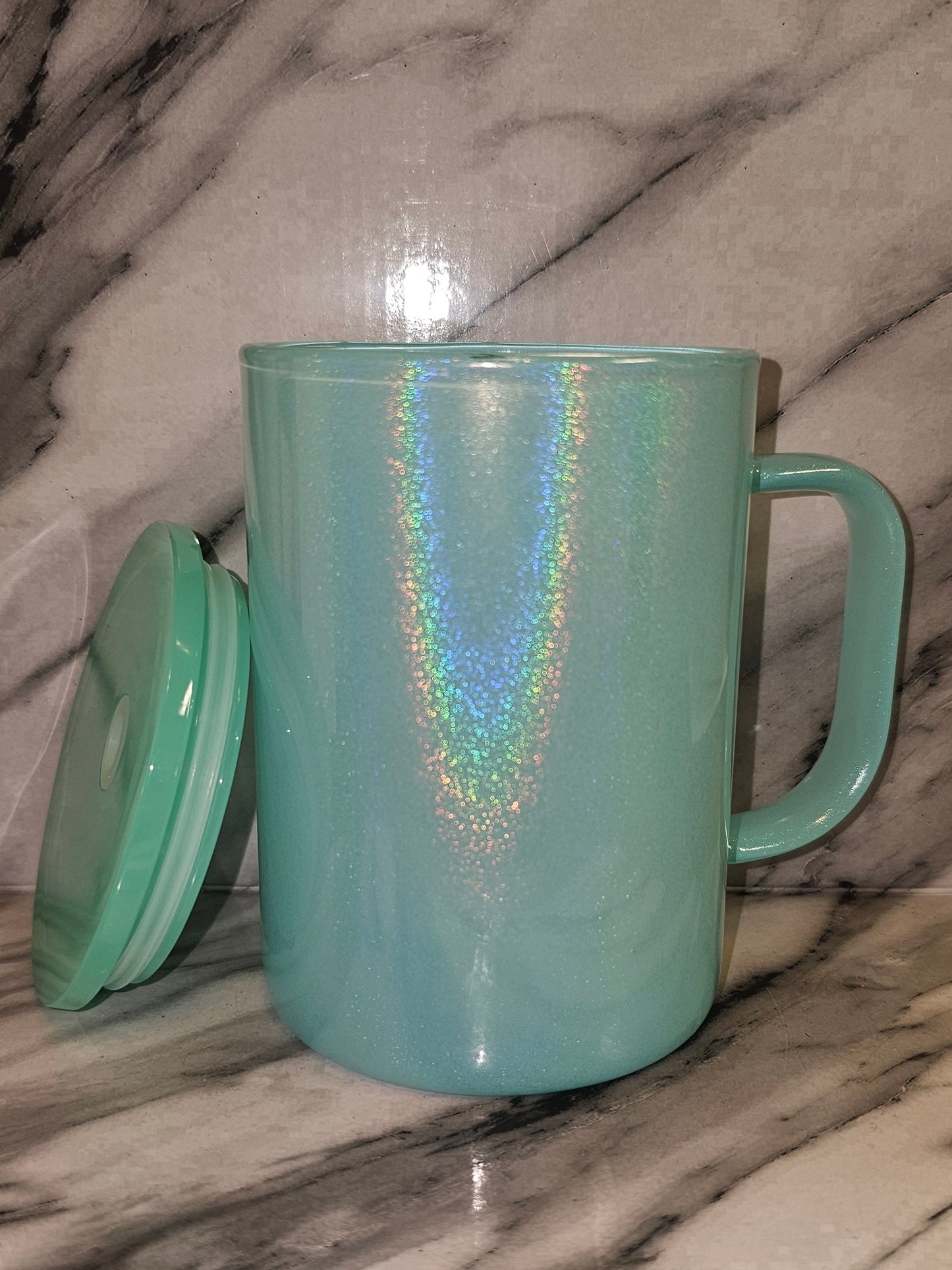 17oz Shimmer Holographic Glass Mug